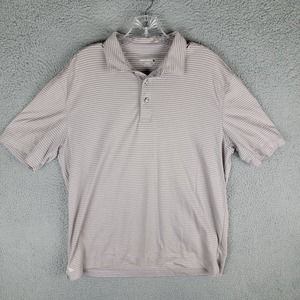 Untuckit Large Regular Axios Striped Golf Polo Short Sleeve Cotton